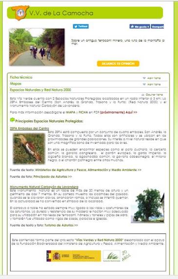 Captura de la web de Vas Verdes